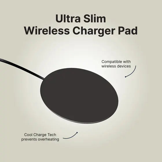 Ultra-Slim Round Wireless Charger — authentic product view