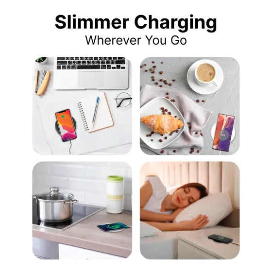Ultra-Slim Round Wireless Charger — authentic product view