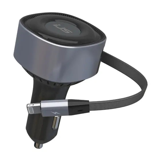 Retractable Lightning Car Charger — authentic product view