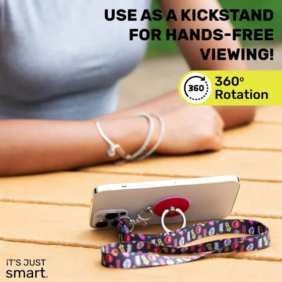 Ring Grip Kickstand + Lanyard — authentic product view