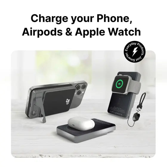 Magnetic Wireless Power Bank — features infographic