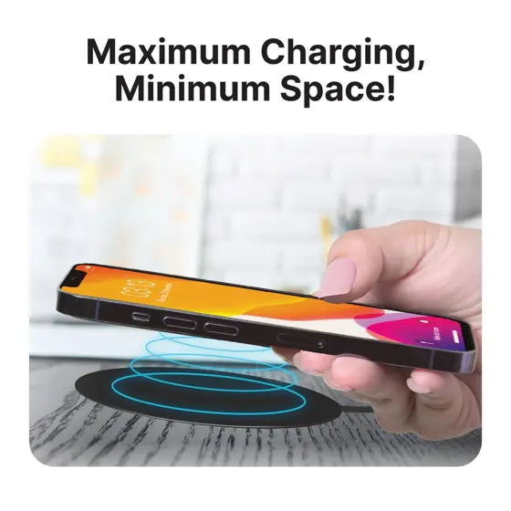 Ultra-Slim Round Wireless Charger — authentic product view