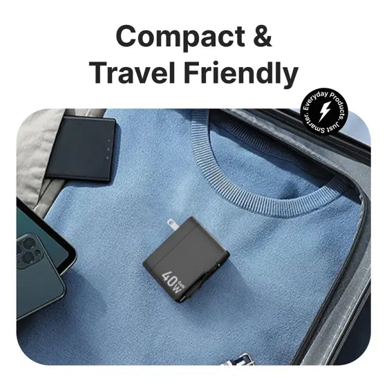 Retractable USB-C Wall Charger — features infographic