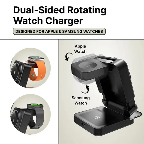3-in-1 Wireless Charging Station — features infographic